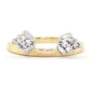 DIAMOND RING GUARD WRAP ENHANCER 14K YELLOW GOLD B